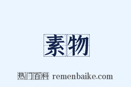 素物是什么意思的图片